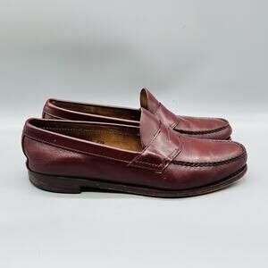 GH Bass & Co Shoes Mens 11 Brown Leather Weejuns Penny Loafers Dress Vtg